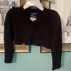 Girls black scalloped sweater. Chaps. NWT. 3T. Black